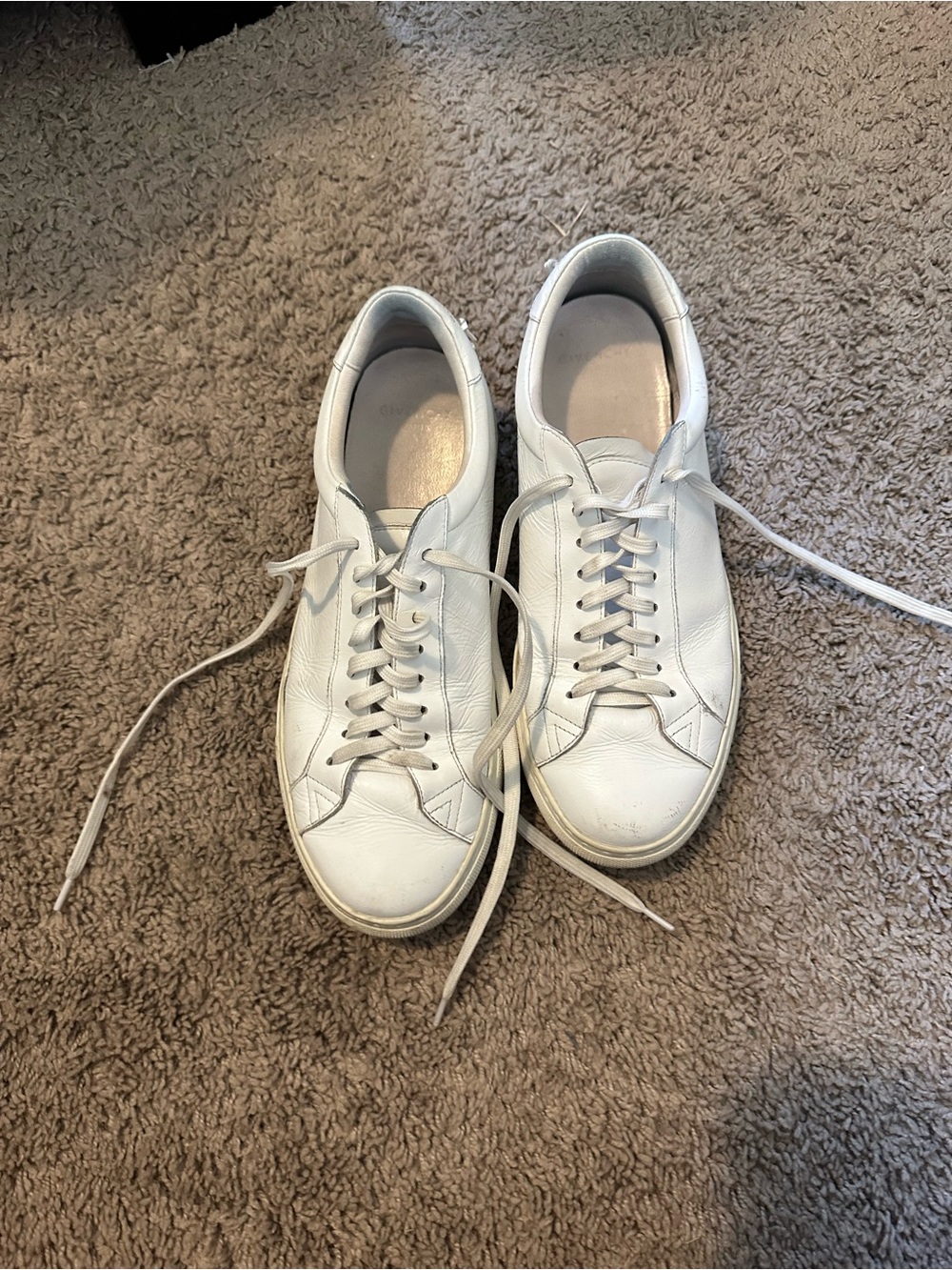 Givenchy White Leather Sneakers Pre-Owned - See Details & Measurements